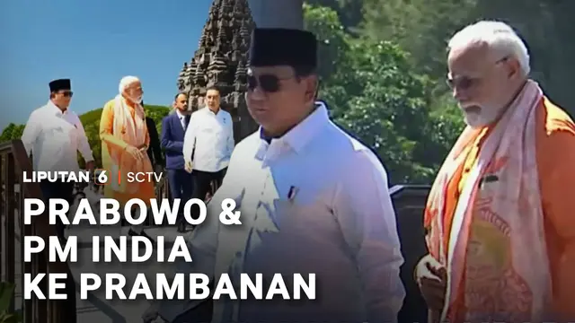 Presiden Prabowo dan Perdana Menteri India Kunjungi Candi Prambanan