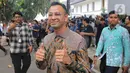 Selebritas sekaligus pebisnis, Raffi Ahmad saat menuju kediaman presiden terpilih 2024-2029 Prabowo Subianto di Kertanegara, Jakarta, Selasa (15/10/2024). (Liputan6.com/Angga Yuniar)