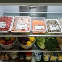 Bahan makanan yang sebaiknya tidak disimpan di rak paling atas kulkas. [AI Generated]