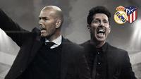 Zinedine Zidane vs Diego Simeone. (Bola.com/Dody Iryawan)