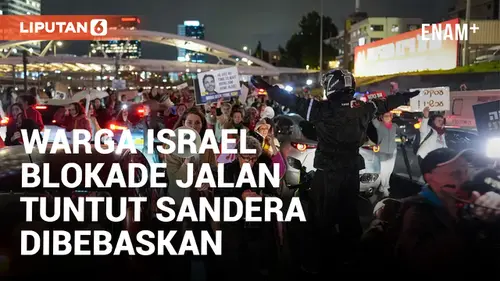 VIDEO: Tuntut Pembebasan Sandera, Pengunjuk Rasa di Israel Blokir Jalan Raya