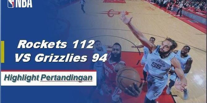 Cuplikan Hasil Pertandingan NBA : Rockets 112 vs Grizzlies 94