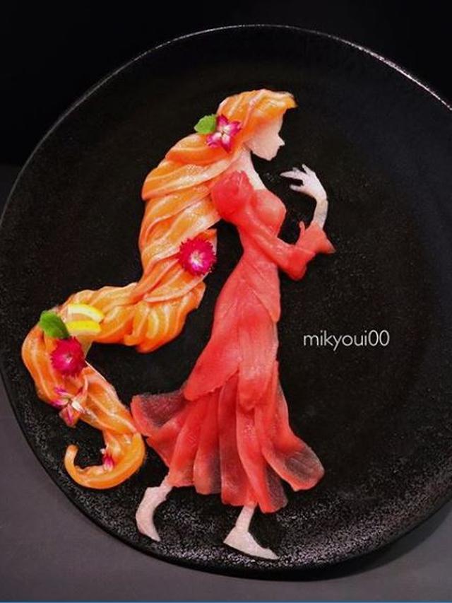 Cantiknya Putri-Putri Disney dalam Seni Menata Sashimi