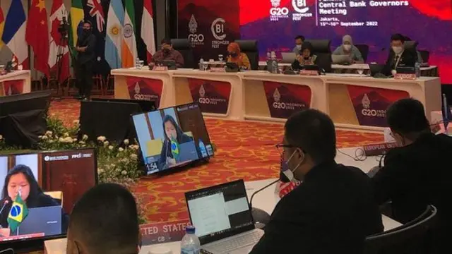 Kegiatan Model G20 FMCBG di Sari Pacifif Jakarta.