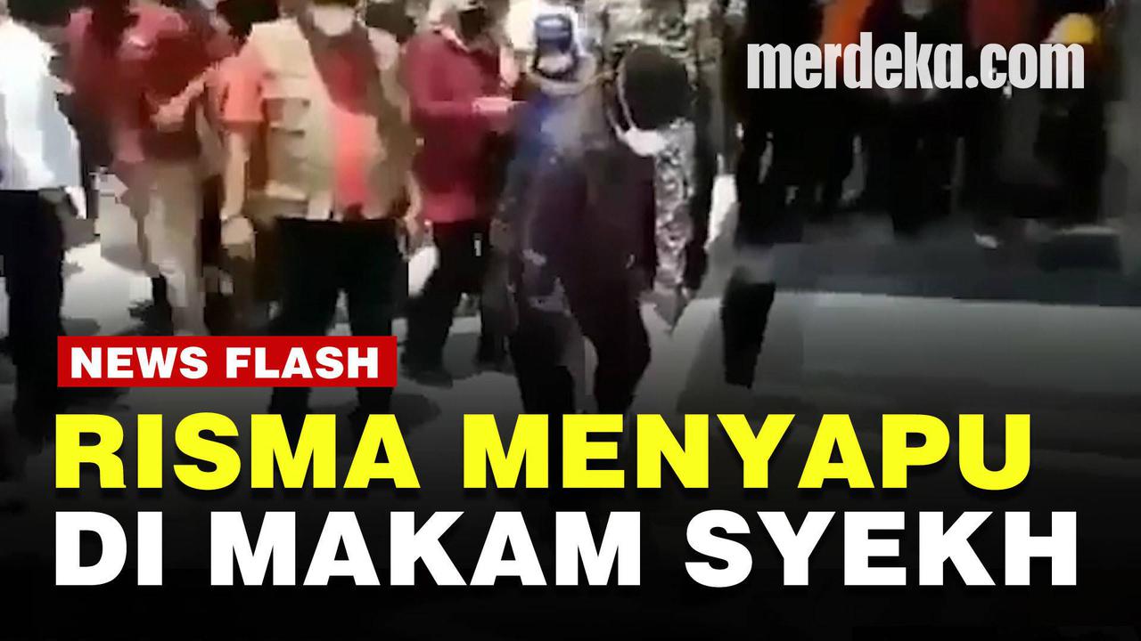 VIDEO: Usai Ngamuk di Gorontalo, Mensos Risma Menyapu Halaman Makam Ulama di Padang