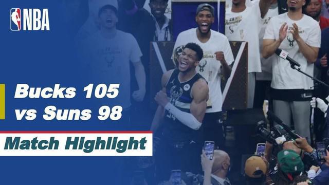 Berita video highlights kemenangan pada gim keenam Milwaukee Bucks atas Phoenix Suns yang mengantarkan mereka menjadi juara NBA 2021, Rabu (21/7/2021) pagi hari WIB.