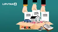 Banner Infografis 52 Pejabat Jajaran Kabinet Merah Putih Belum Lapor LHKPN. (Liputan6.com/Abdillah)
