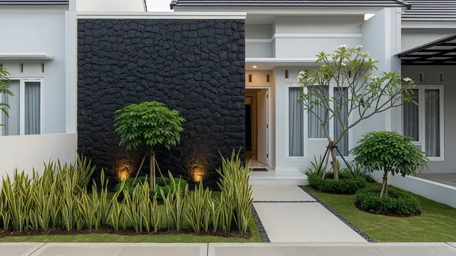 Model Batu Alam Depan Rumah Minimalis Model Batu Candi