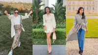 Tampil kasual dengan wastra, bisa sontek gaya Erina Gudono satu ini. [Instagram/erinagudono]