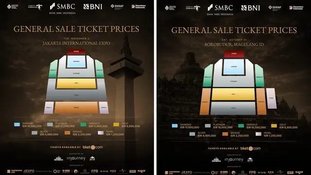 Seating plan konser Andrea Bocelli di Indonesia. (dok.  Shoemaker Studios)