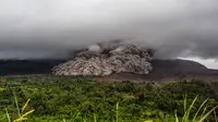 Awan panas meluncur di lereng Gunung Sinabung (AntaraFoto)