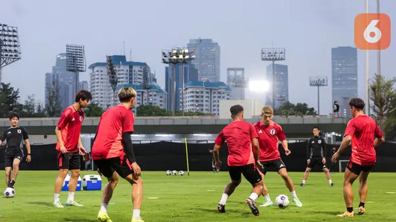 FOTO: Jepang Tancap Gas Gelar Latihan Perdana Jelang Lawan Timnas Indonesia di Kualifikasi Piala Dunia 2024
