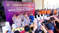 Polda Jambi mengungkap sebanyak 116 kasus peredaran gelap narkoba selama Operasi Antik Siginjai 2025. (Istimewa)