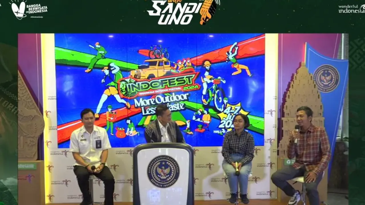 Konferensi pers Indofest 2024 bersama Menteri Pariwisata dan Ekonomi Kreatif Sandiaga Uno
