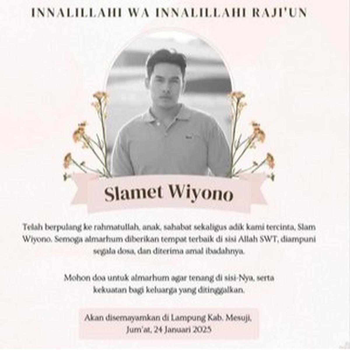 Kabar Duka, Slam Wiyono Makeup Artist Ternama Tanah Air Meninggal Dunia - Banjir Doa dari Banyak Artis