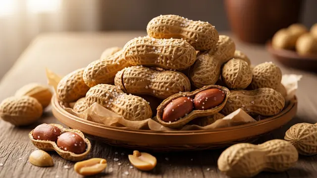 Ilustrasi Kacang Kulit Oven Asin
