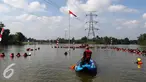 Suasana upacara Bendera HUT Kemerdekaan RI ke 71, yang diikuti sekitar 250 pelajar dan mahasiswa di Setu Tujuh Muara, Pamulang, Tangerang Selatan, Rabu (17/08). (Liputan6.com/Fery Pradolo)