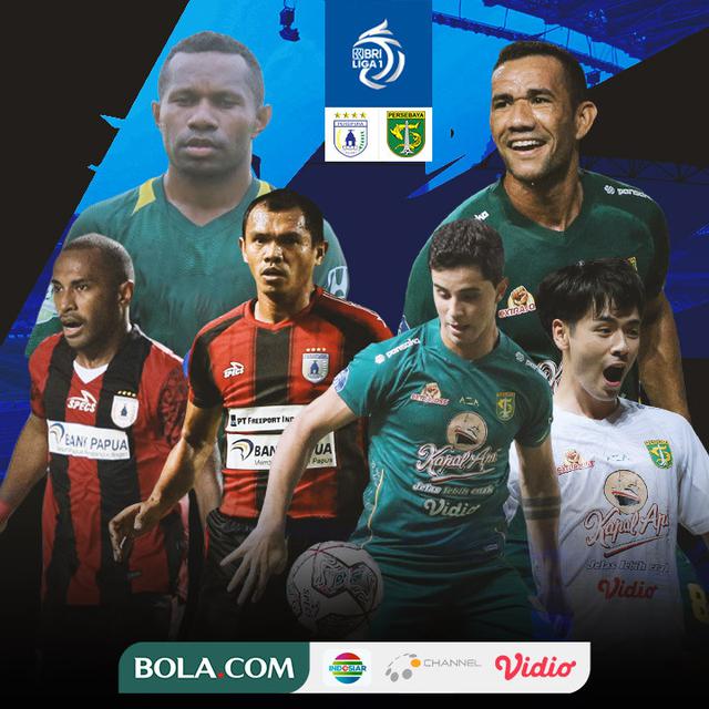BRI Liga 1 - Duel Antarlini - Persipura Jayapura Vs Persebaya Surabaya