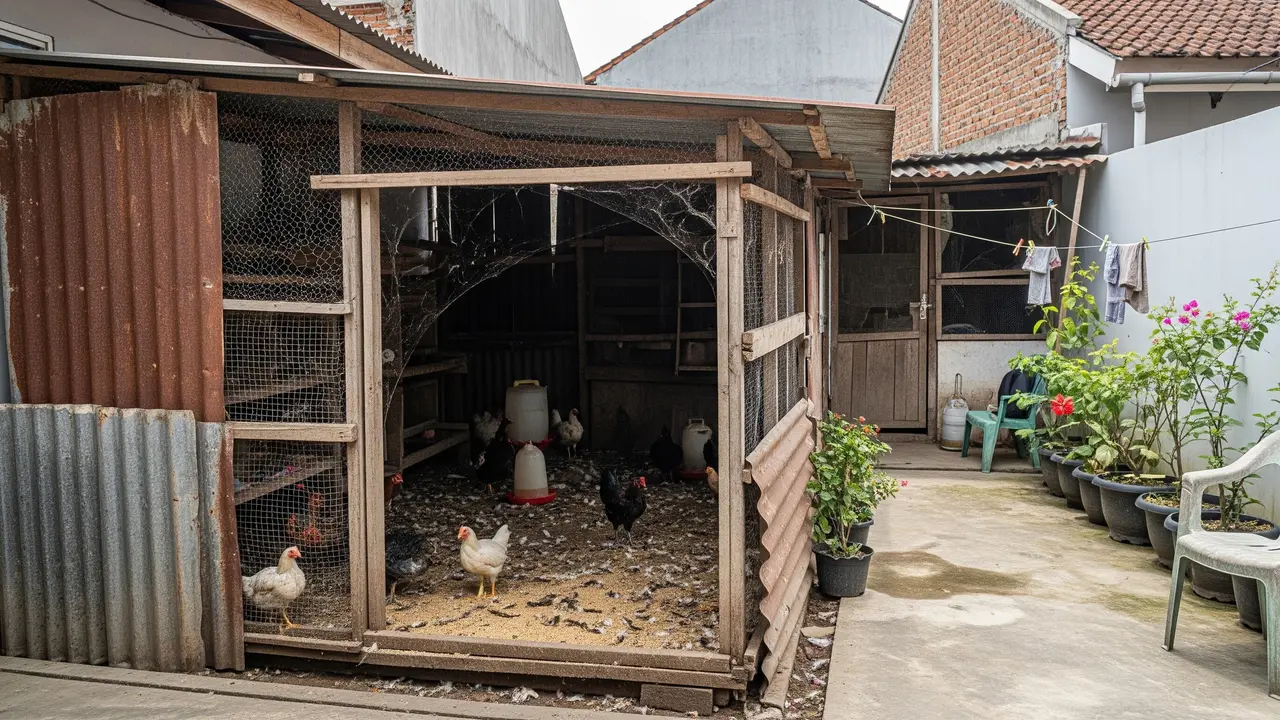 Kesalahan Menata Kandang Ayam yang Membuat Halaman Cepat Bau