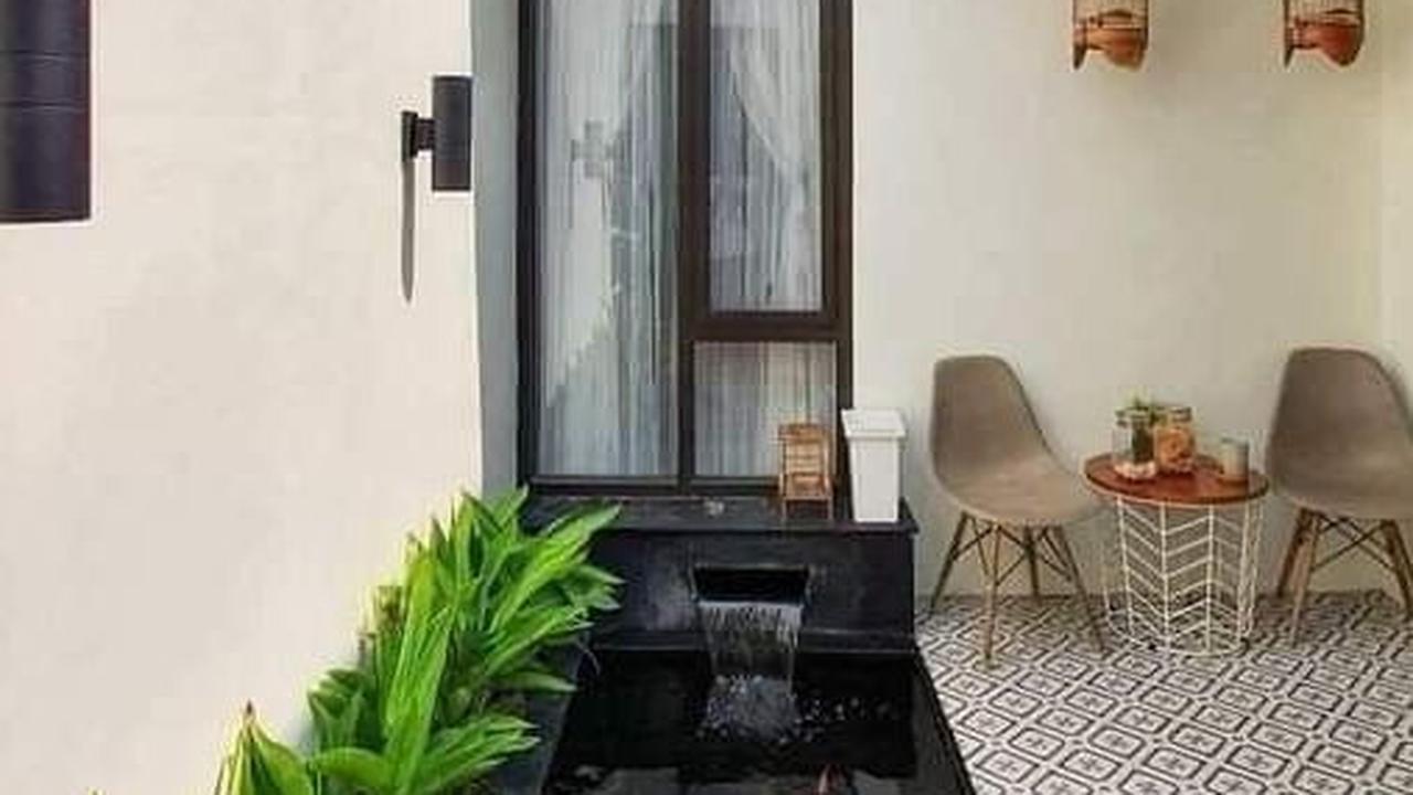 Desain Balkon Terbuka Natural Modern