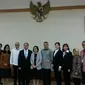 Perwakilan Kementerian Perdagangan RI dan Kementerian Perdagangan China, Kadin Indonesia serta para pelaku bisnis barang dan jasa Tanah Air, saat sosialisasi China International Import Expo 2018 di Kemendag RI Jakarta (Rizki Akbar Hasan/Liputan6.com)