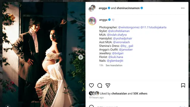 Angga Yunanda dan Shenina Cinnamon