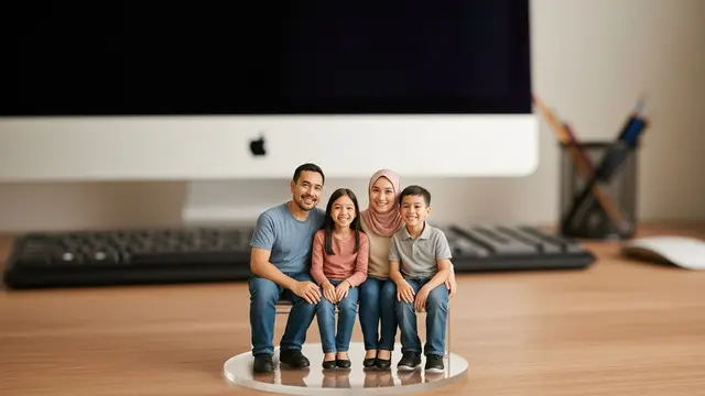 Cara Buat Foto Miniatur Keluarga di Google Gemini AI,