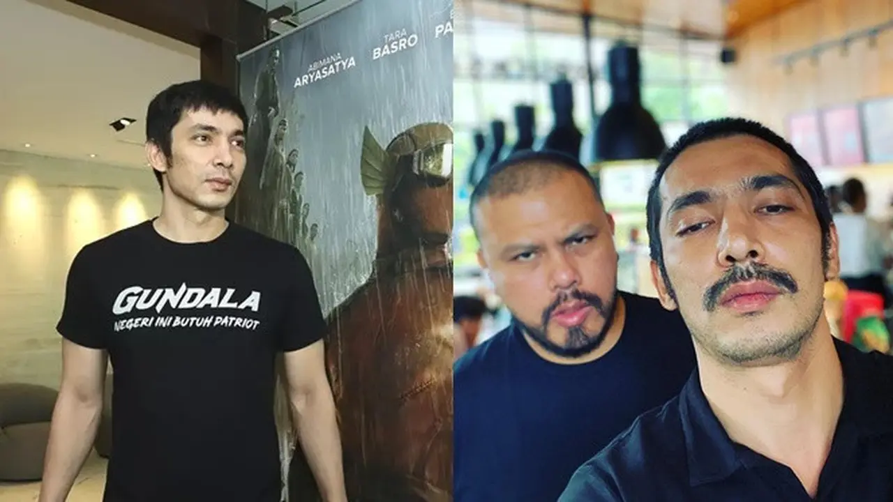 6 Penampilan Terbaru Abimana Aryasatya dengan Kumis Tebal Ini Bikin Pangling