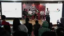 Suasana acara #SeribuCeritaPerpuSeru di Perpustakaan Nasional, Jakarta, Senin (6/11). Program ini untuk mengembangkan perpustakaan umum menjadi pusat belajar masyarakat yang memberikan pelayanan berbasis teknologi informasi.(Liputan6.com/Faizal Fanani)