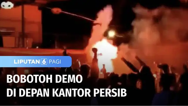 Buntut kekalahan Persib vs Borneo FC di laga Liga 1, puluhan suporter Persib menggeruduk Kantor Persib Bandung di Kawasan Sulanjana, Kota Bandung. Dengan kekalahan tersebut, Persib baru meraih satu angka dari tiga pertandingan.