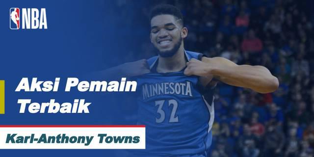 VIDEO: Deretan Aksi Terbaik Karl-Anthony Towns Saat Minnesota Timberwolves Kalahkan Cleveland Cavaliers di NBA Hari Ini