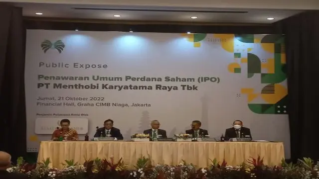 Paparan publik PT Menthobi Karyatama Raya Tbk, Jumat (21/10/2022) (Foto: Liputan6.com/Elga N)