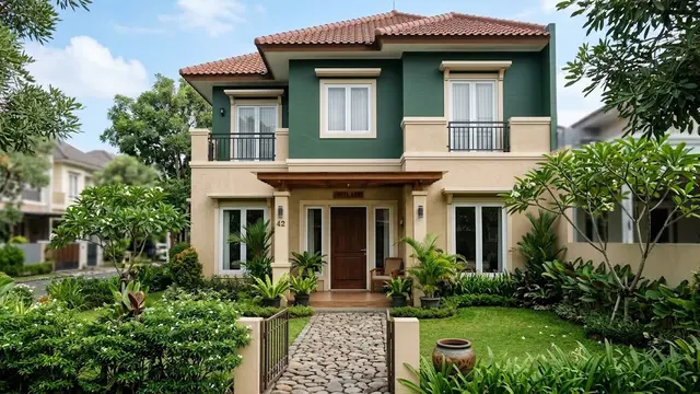 Kombinasi Warna Cat Rumah yang Bikin Tampilan Sederhana Naik Kelas/AI Generated