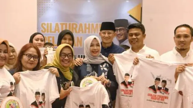 Ketua Dewan Pakar Tim Pemenangan Nasional (TPN) Ganjar Pranowo dan Mahfud MD, Sandiaga Uno bertemu dengan para relawan pendukungnya. Pertemuannya dengan relawan pendukungnya itu berlangsung di Kebayoran Baru, Jakarta Selatan (Istimewa)