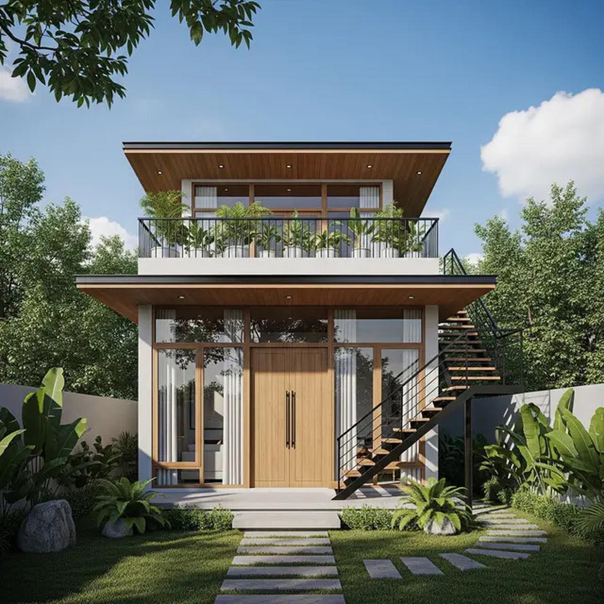 8 Model Rumah Sederhana Tapi Mewah dengan Atap Datar dan Rooftop, Inspirasi Hunian Masa Kini
