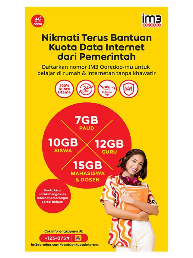 Bantuan kuota data internet dari Pemerintah