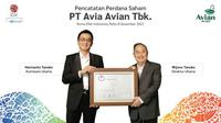 Pencatatan perdana saham PT Avia Avian Tbk (AVIA), Rabu (8/12/2021) (Foto: BEI)