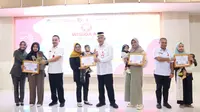 Kepala Dinas Kesehatan Kabupaten Tangerang Achmad Muchlis saat acara Wisuda ASI di Gedung Serbaguna Pemkab Tangerang, Rabu (21/8/2024).