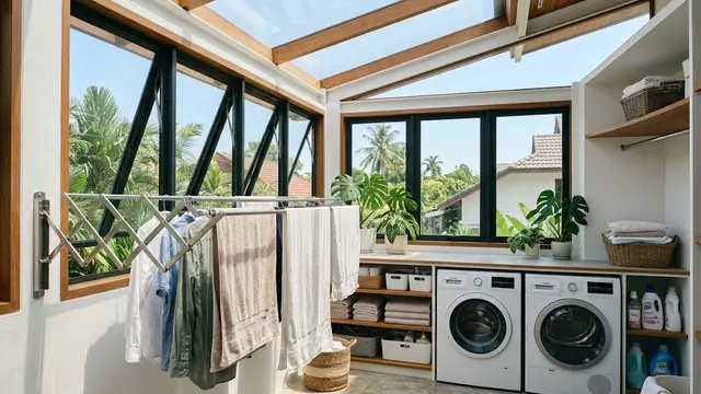 Ruang Jemur Indoor di Lantai Atas