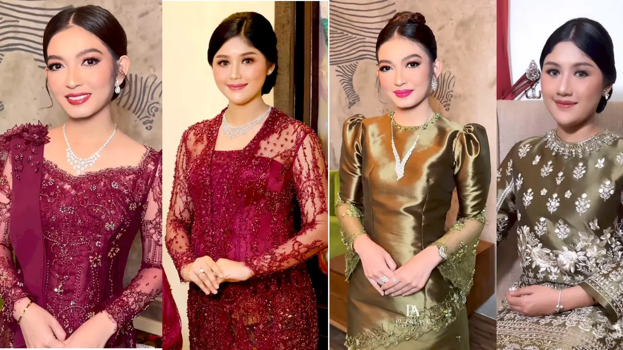 8 Adu Pesona Glamor Dua Menantu Jokowi, Selvi Ananda dan Erina Gudono Kenakan Kebaya Merah-Baju Kurung di Acara Pernikahan Kerabat