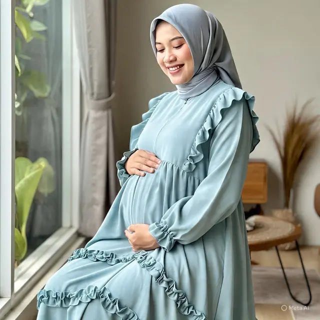Outfit Ibu Hamil Hijab