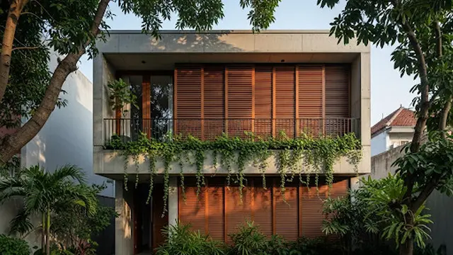 Rumah Minimalis Tropis dengan Gaya Industrial