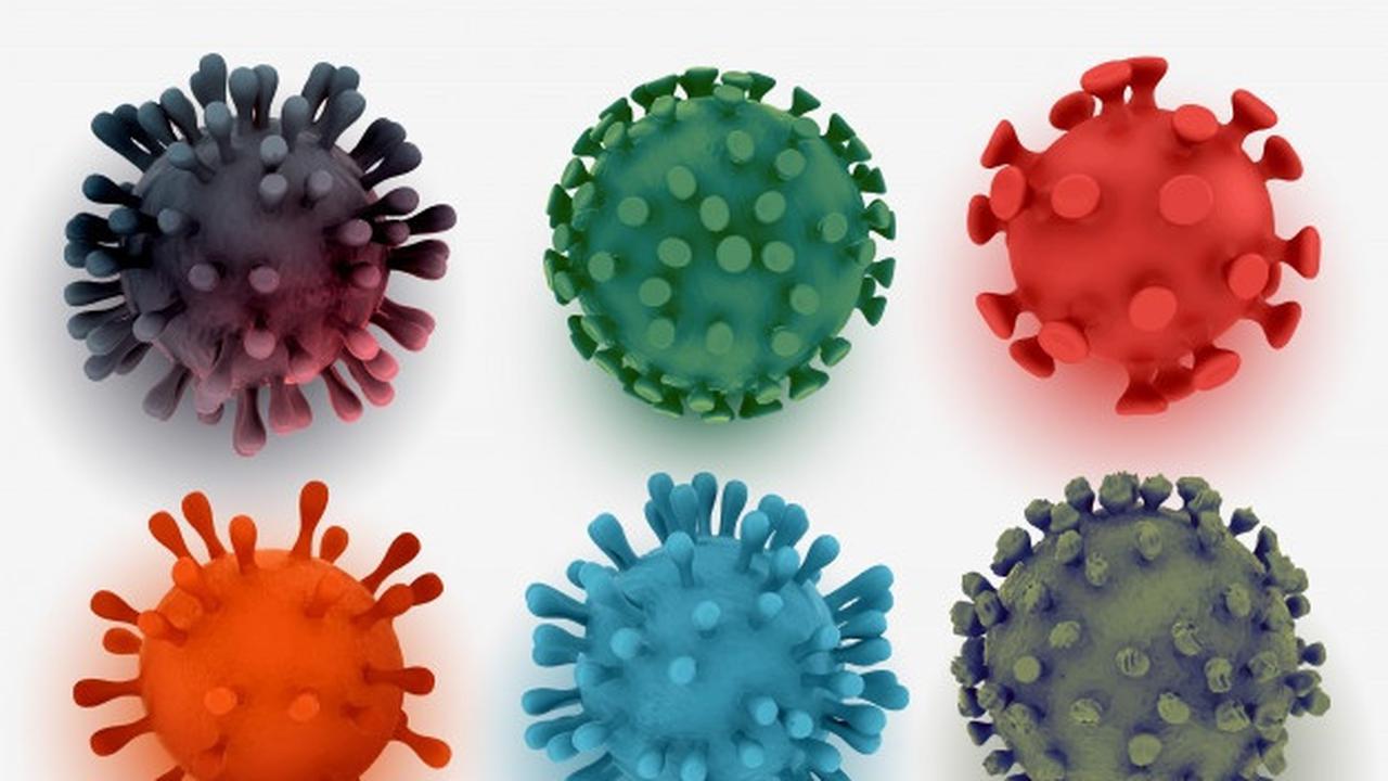 Ilustrasi virus corona COVID-19, omicron