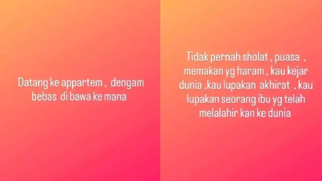 Unggahan ibunda Sandrinna Michelle