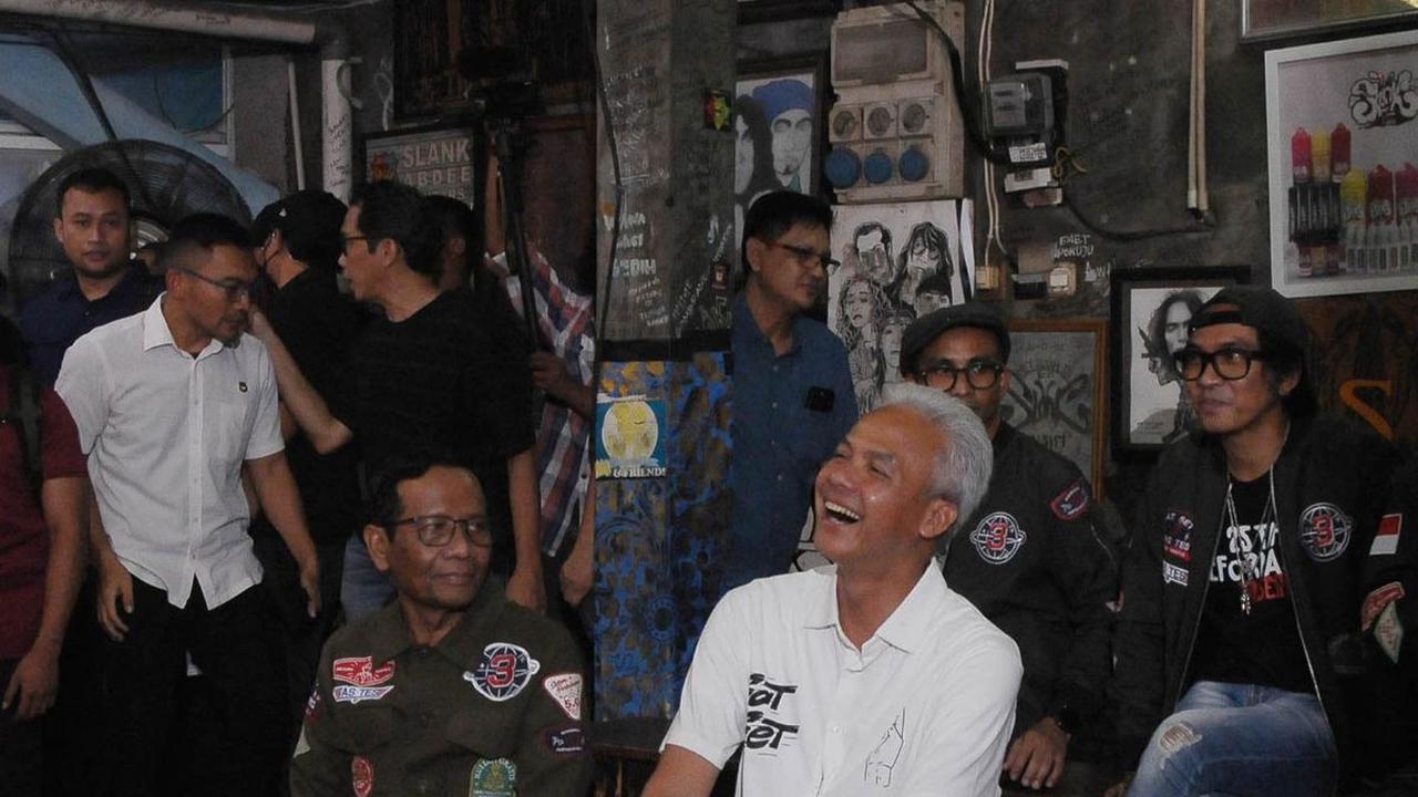 Slank menyatakan dukungannya hanya 25 hari menjelang pemungutan suara Pemilu 2024.&nbsp;Merdeka.com/Imam Buhori