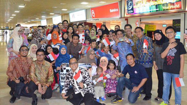 Penyambutan Rio Haryanto di Bandara Internasional Manama