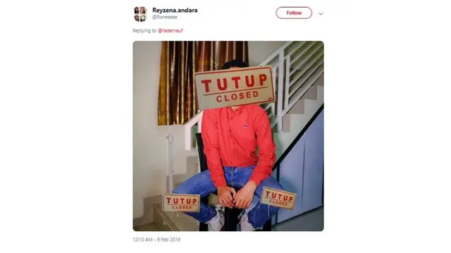 Foto editan kocak (Sumber: @radenrauf)