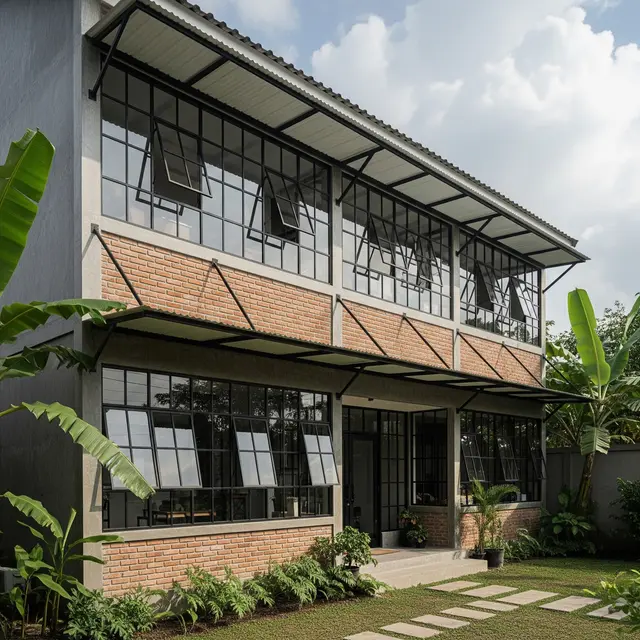 Desain Rumah dengan Jendela Jungkit