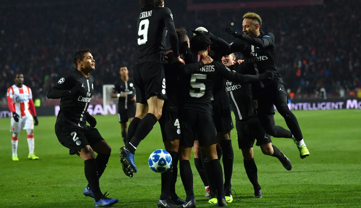 Kegemilang PSG tergambar dari pencapaian rataan tiga gol per pertandingan. Kini mereka unggul 10 poin dari peringkat dua klasemen Ligue 1 ,Lille. (AFP/Anrej Isakovic)