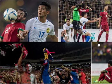 Berikut ini lima momen menarik Timnas Indonesia saat kalah 0-1 dari Malaysia pada laga semifinal SEA Games 2017 Malaysia. (Bola.com/Vitalis Yogi Trisna)
